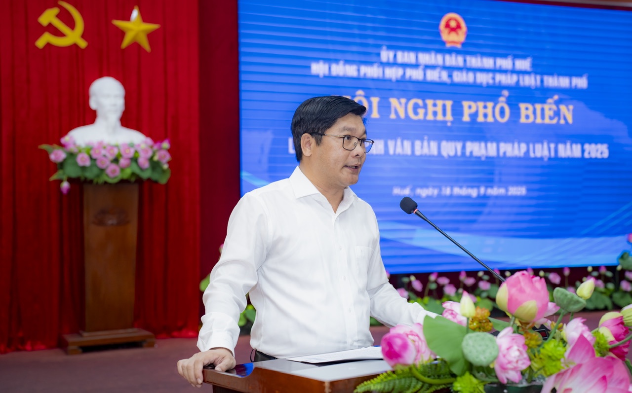 Hội đồng phối hợp phổ biến, giáo dục pháp luật thành phố tổ chức Hội nghị phổ biến Luật Ban hành văn bản quy phạm pháp luật năm 2025